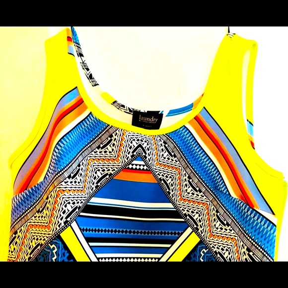 NEW Laundry Shelli Segal Lycra sleeveless statement tank dress.Very Pucci style - Picture 11 of 12